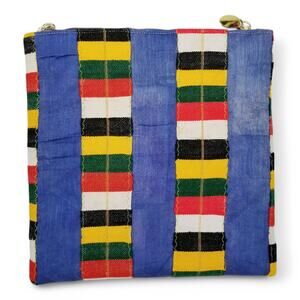 GAIA Empowered Women Woven Handbag African Ethnic Inspired Zip Top